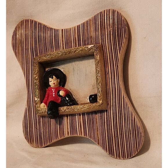 3D Ceramic Asian Oriental Child‎ Wall Hanging 40's 50's 10x10 - Picture 2 of 6